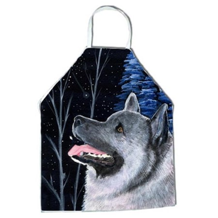Carolines Treasures Carolines Treasures SS8398APRON Starry Night Norwegian Elkhound Apron - 27 x 31 in. SS8398APRON